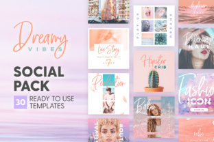 Dreamy Vibes Social Pack: 30 Templates for Ethereal Content