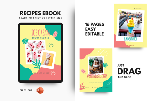 Ice Cream Recipe Ebook Template: A Sweet Design Solution