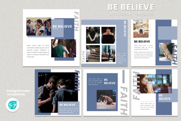 Instagram Feed Template - Be Believe: A Creative Powerhouse