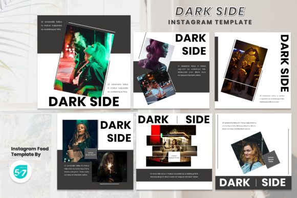 Instagram Feed Template - Dark Side: A Deep Dive into Moody Elegance