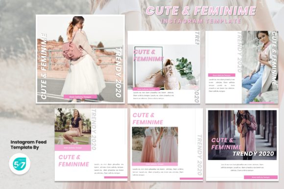Instagram Feed Template - Feminime: Crafting a Cohesive Aesthetic