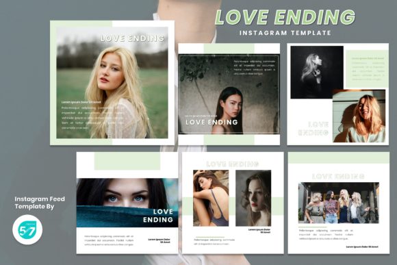 Instagram Feed Template - Love Ending: Crafting a Cohesive Brand Story