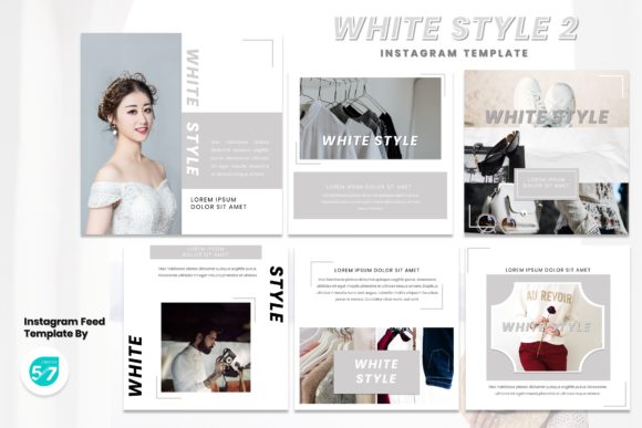 Instagram Feed Template - White Style 2